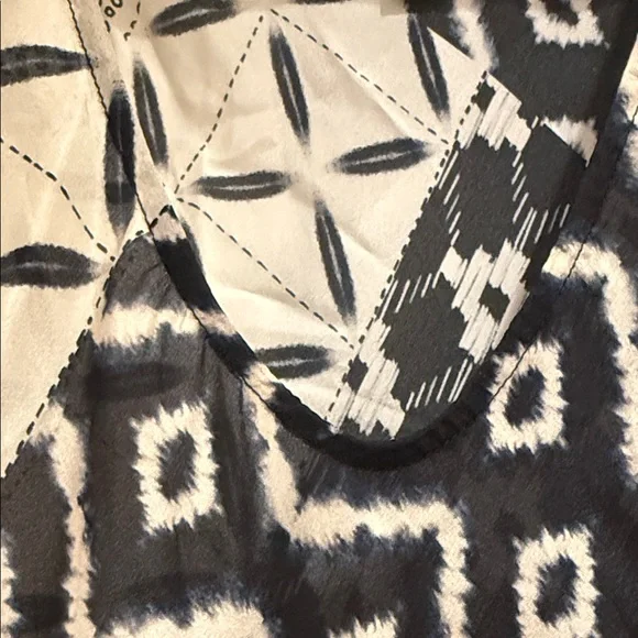 Johnny Was Black and Cream Geometric Maxi Dress - Picture 8 of 13